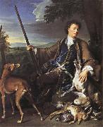 Francois Desportes Portrait of the Artist in Hunting Dress oil on canvas